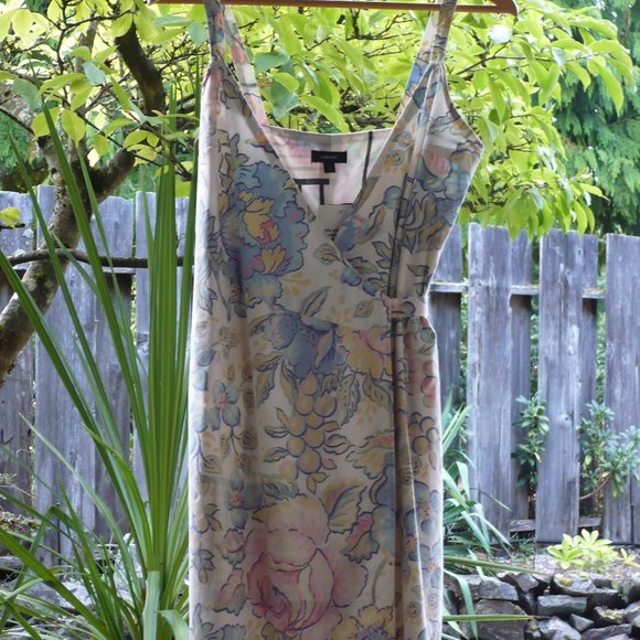 NWT Floral OAK Handmade Pastel Cottagecore Wrap Dress - Picture 5 of 11